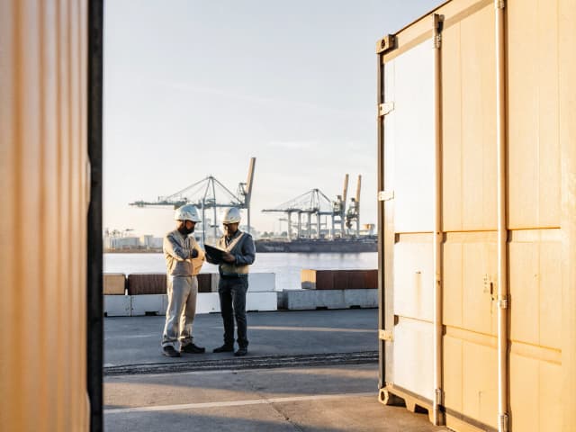 Image for Ports: truck drivers.